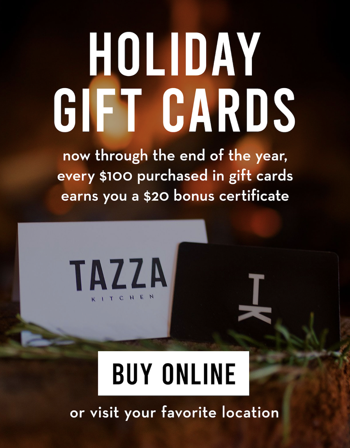 Holiday Gift Cards with pine garlands